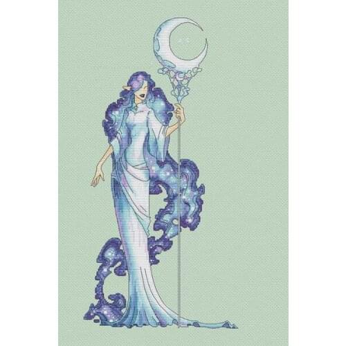 Angel light green Cross Stitch Kit Packages Counted Cross-Stitching Kits New Pattern NOT PRINTED Cross stich Painting Set