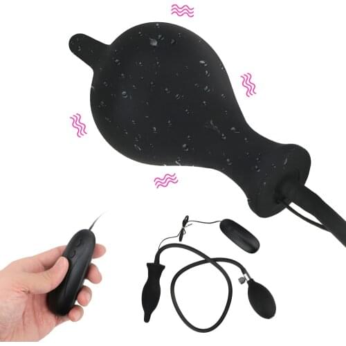 10 Frequency Super Big Butt Plug Sex Toys For Woman Men Gay Anus Dildo Vibration Expand Inflatable Anal Plug Anal Expander