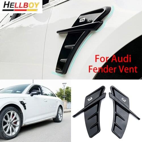 Car Bumper Lip Spoilers Side Fender Vent Trim Stickers For Audi A4 B8 B9 B7 B6 S4 A3 8V 8P S3 A6 C6 S6 A7 A8 A5 Q3 Q5 Q7 Sline