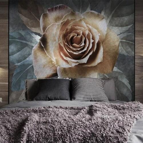 Custom 3D Wall Mural European Style Rose Flowers Photo Wallpaper Living Room TV Sofa Bedroom Home Decor Papel De Parede Frescoes