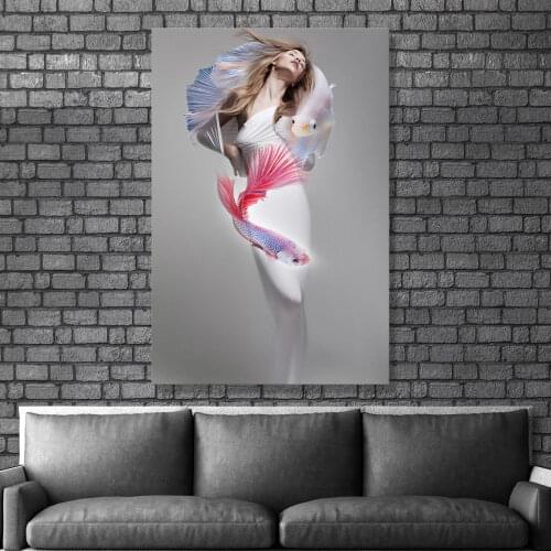 Wall Art Canvas Paintings White Dress Sexy Women Bedroom Wall Decorative Poster And Prints For Modern Living Room Decor