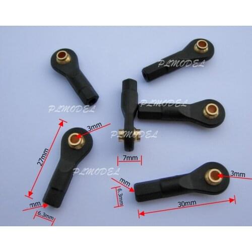 10pcs High-type Nylon Ball Joints M3 Brass Ball Links DIY RC Model Airplane Making Connecting Parts