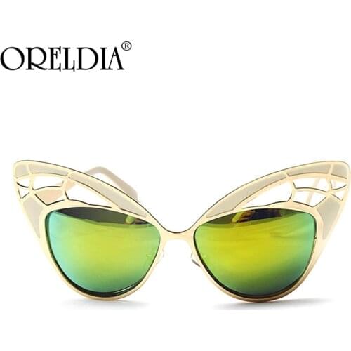 Luxury Punk Cat Eye Sunglasses Women Fashion Dragonfly Sun Glasses Metal Frames Shades Eyewear Lady Brand Designer Glasses UV400