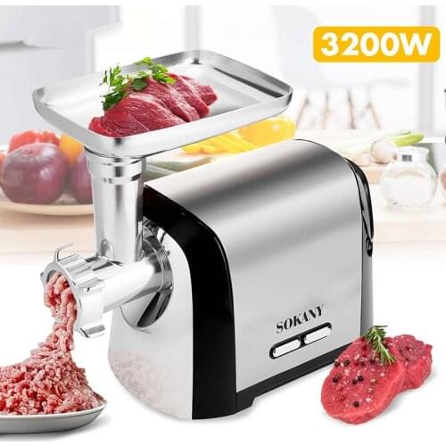 Heavy Duty 220V 3200W Max Powerful Electric Meat Grinder Home Sausage Stuffer Meat Mincer Food Processor Kitchen Meat Grinder