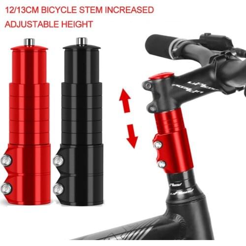 12/13cm Bicycle Handlebar Extender Bike Stem Increased MTB Bike Fork Stem Rise Up Extension Adapter Bicycle Parts Accessories