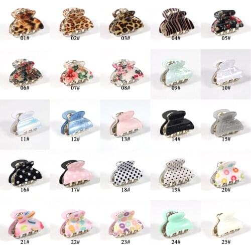 Women Elegant Leopard Alloy Small Hair Claws Sweet Flowers Hair Holder Clips Headband Hairpins Barrette Fashion Hair Accesories