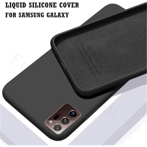 Original Liquid Silicone Case For Samsung Galaxy S8 S9 S10 Plus S10e S20 Note 8 9 10 Pro 20 Ultra Rugged Soft Case Cover Shell