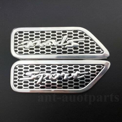 2pcs Metal Sport Racing Car Auto Fender Emblems Skirts Badge Decal Stickers