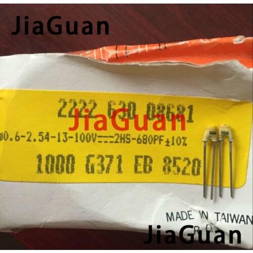 20PCS NEW BC 100V680PF 681 10% P2.5MM silver film ceramic capacitor PH 630 680PF 100VDC high frequency hot sale 681/100V