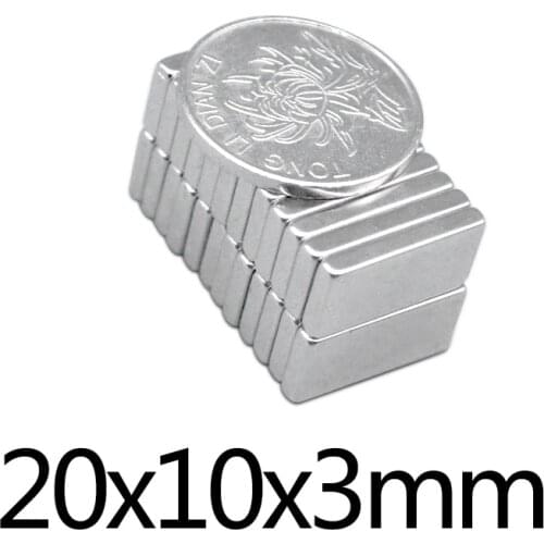 5~100pcs 20x10x3 mm Block Powerful Magnets Bulk Sheet Neodymium Magnetic 20x10x3mm Super Strong Permanent NdFeB Magnet 20*10*3