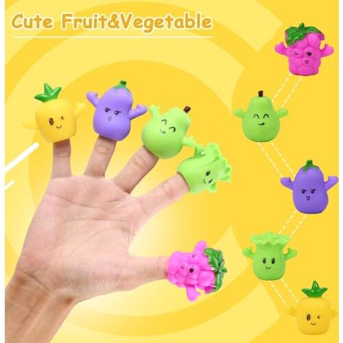 5pcs Rubber Finger Toy Finger Puppet Rubber Finger Puppet Dinosauria Toy for Kids Plastic Finger Toys Mini Kids Toys