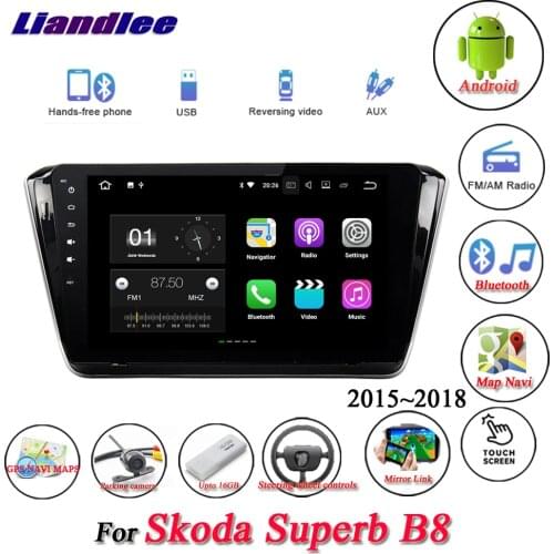 Car Android Multimedia Screen For Skoda Superb B8 2015 2016 2017 2018 Radio GPS Navigation HD Stereo Video Recorder
