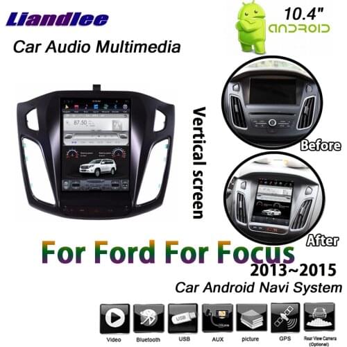 Car Android Multimedia Display For Ford Focus 2013 2014 2015 Car Radio AM FM Vertical HD Touch Screen GPS Navigation System