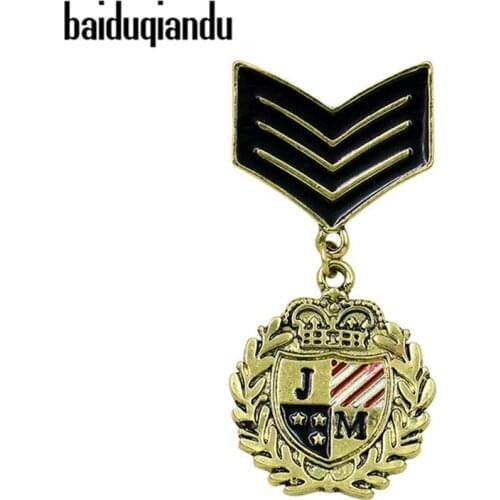Baiduqiandu Brand Enameled Stars and Stripes Metal Medal Badge Lapel Pin Brooches Broches