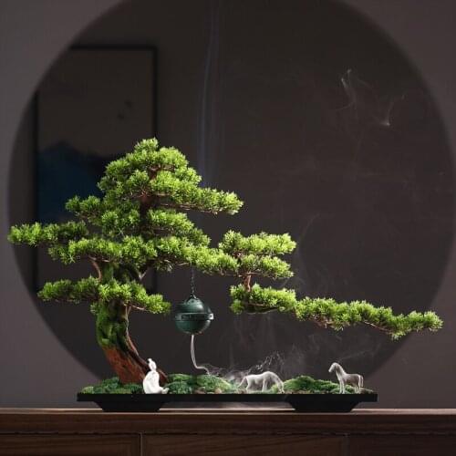 Zen garden visitor Creative design Desktop furnishing articles vines room decor artificial plants for home decor Backflow censer