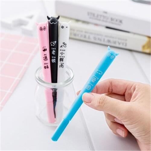 DL Korean cute little devil cartoon stationery creative pen funny text signature pen 0.5mm students