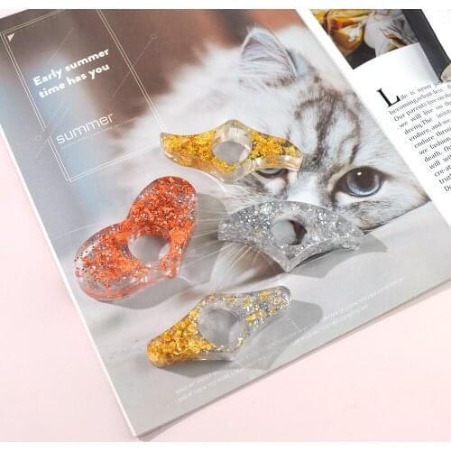 DM094 Resin Mold Bookmark DIY Crystal Drop Finger Piano Book Clip Ornaments Silicone Mold