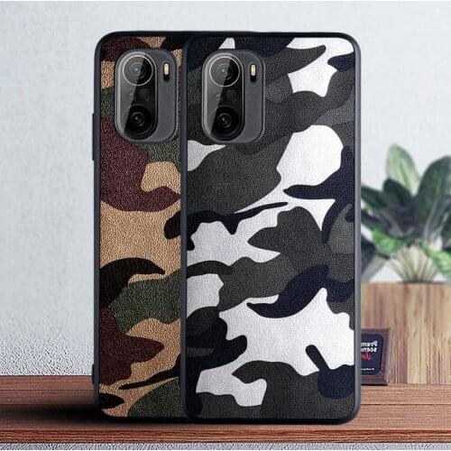 Camouflage leather case for Xiaomi Poco F3 case cover with TPU+PC 2in1 material,case for xiaomi poco f3 case cover