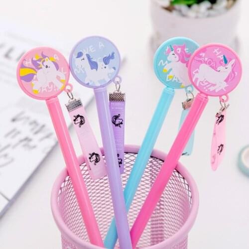 Korean cartoon Unicorn Gel Pen Cute Kawaii Signature Pen Escolar Papelaria For Office School Writing Supplies Stationery Gift