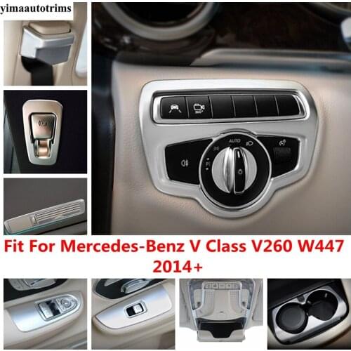 For Mercedes-Benz V Class V260 W447 2014 - 2021 Head Lights Lamps Button Panel / Electrical Park Handbrake EPB Button Cover Trim