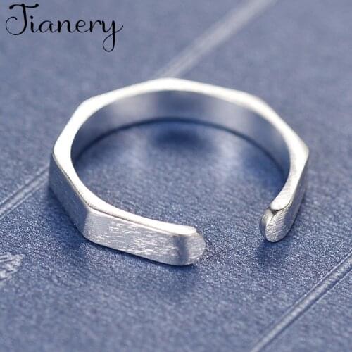 Personality Gothic Boho Hexagon Rings For Women Lady Charm Engagement Jewelry Girls Open Finger Knuckle Rings 2021