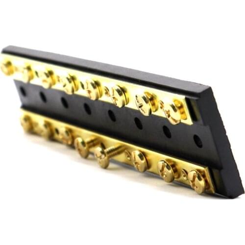Nautical Terminal Block for Boats with 8- Dual Busbars 8-32 Screw Terminals