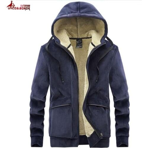 Plus size 7XL 8XL Winter hoodies men Silver fox fleece jackets coats streetwear hip hop streetwear Sweatshirts hooded Clothing
