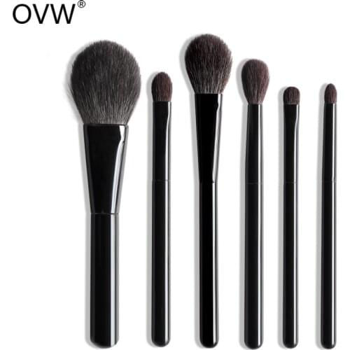 OVW DLH pedzle do make up brushes kit set professional goat hair synthetic hair tapered blenders setting brush powder makeup