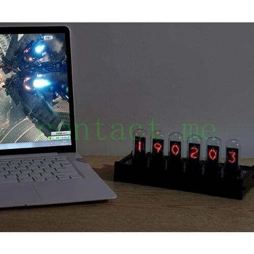 Very beautiful IPS RGB Nixie Tube Clock, creative Glow Tube Clock, desktop decorations, birthday/Christmas gifts