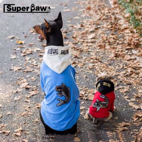 Japanese Style Dog Clothes Winter Warm Pet Hoodie For Small Medium Large Dogs Doberman Schnauzer Husky Pug Jacket Coat TLC23