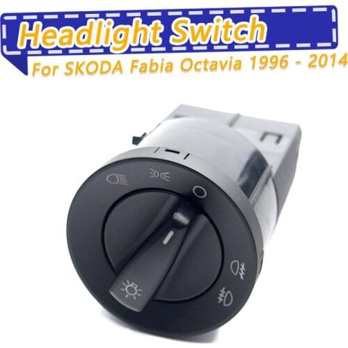 COOYIDOM Headlight Switch Fog Lamp Switch Knob For SKODA Fabia Octavia 1996 - 2014 Roomster Praktik SuperB 5JD 941 531