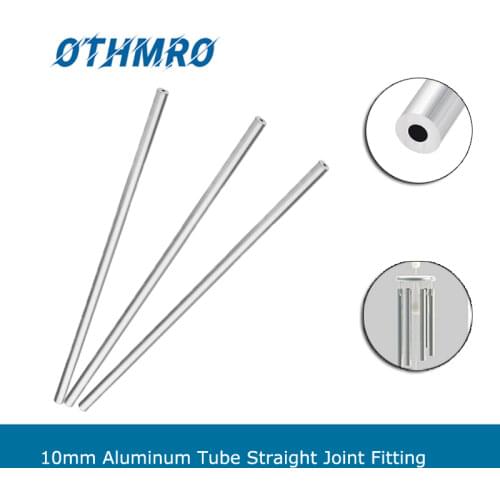 MroMax Aluminum Tube Straight Joint Fitting 10*2.5/10*3/10*4/10*5/10*6/10*7/10*8mm Length 300mm 1/2/4pcs Pipe Fitting Facilities