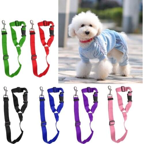 Pet Products Cat Dog Pet Safety Seat Belt Clip for Car Vehicle Adjustable Harness Lead Dog Leash 360 Degree Rotation