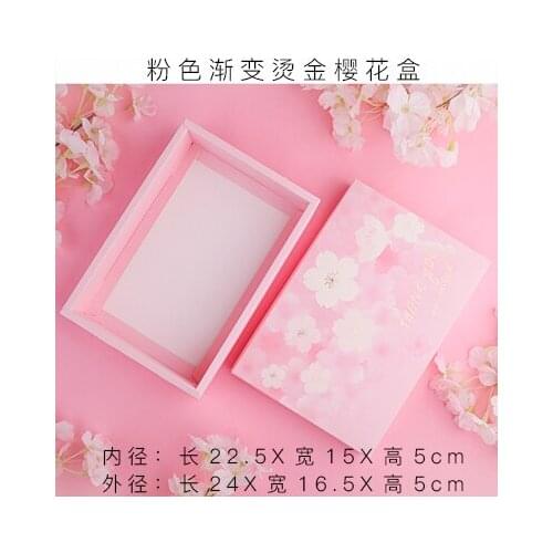 Pink Cherry blossoms cake paper Box,sakura Dessert Cake Box Chocolate Muffin Biscuits Boxes for Cookie Package 100[pcs/lot