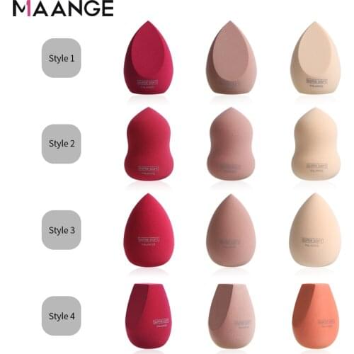 MAANGE 1Pcs Makeup Cosmetic Puff Foundation Powder Sponge Smooth Professional Make Up Sponge Puff Bigger in Water with Box