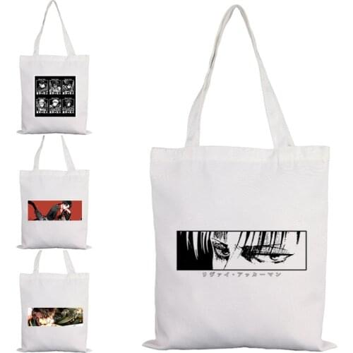 Titans Attack Cloth Bag Woman Shopper Large Capacity Canvas for Women Designer Handbags Shoulder Summer Bags Shoping Tote Casual