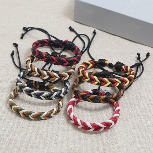 Rope Bracelet for Boy Girl Mix Color Braiding Adjustable Bracelet Couples Friendship Bracelet Men Jewelry