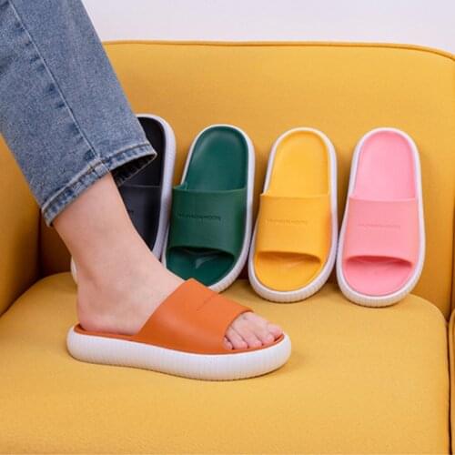 Female Shoes House Slippers Platform Low Luxury Slides 2021 Massage Flat Designer Fabric Rome Fashion PVC Basic PU Low Shoes Sli