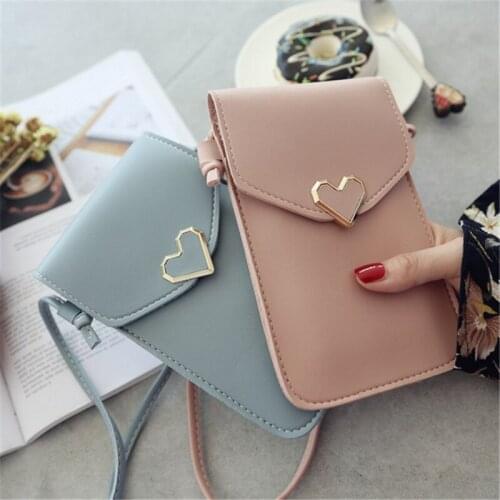 Womens Phone Purse Simple Bag New Cross Wallets Smart phone Shoulder Light Handbags PU Leather Casual Solid Crossbody Bags