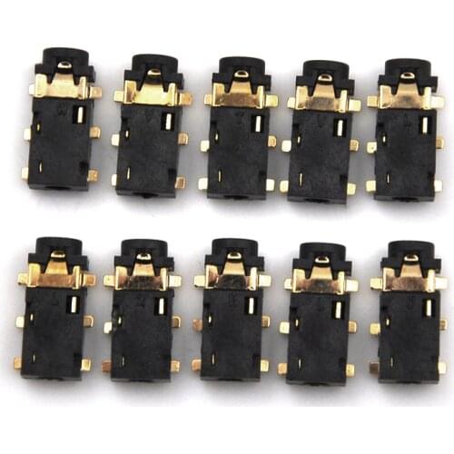 10pcs/lot NEW 2.5mm Female Audio Connector 6 Pin SMT SMD Stereo Headphone Jack Socket PJ-242 Wholesale