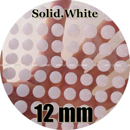 12mm 3D Solid.White / Wholesale 300 Soft Molded 3D Fish Eyes, Fly, Jig, Lure