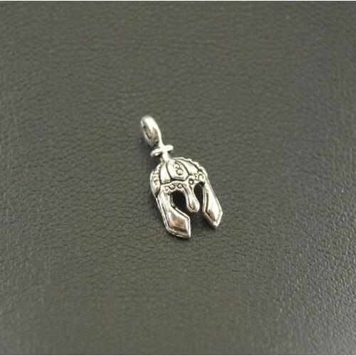 15pcs Silver Color Medieval Helmet Charms Handmade Charms Pendants Jewelry Findings A919
