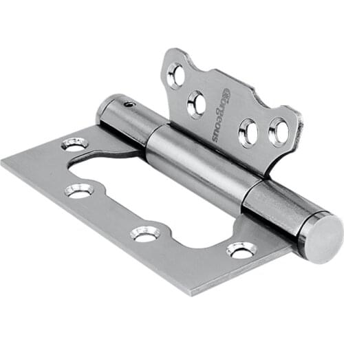 2 Pcs/set 90 Degree Brushed Stainless Steel Silent Invisible Spring Hinge Free Slot bedroom Door Automatic Closing Door Hinges