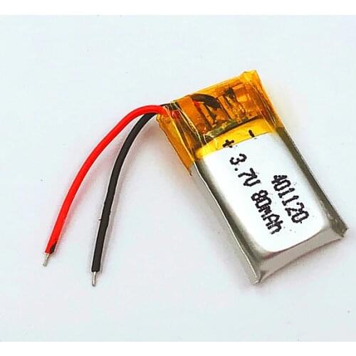 80mAh 401120 3.7V rechargeable li ion battery li polymer lithium battery for MP3 MP4 GPS bluetooth speaker headset smart watch