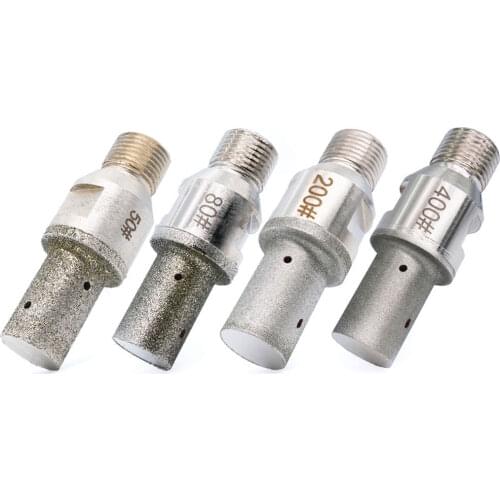 Electroplated Diamond Finger Router Bit Cnc Milling Cutter For Stone Glass Hole Drilling Edge Grinding 1/2 Gas Thread #50-#400