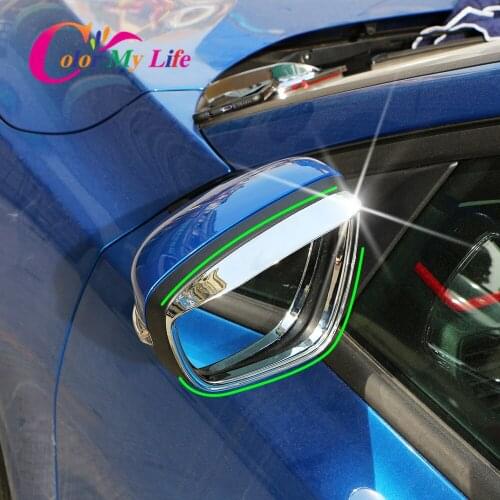 Car Rearview Mirror Sunny Visor Fit for Ford Focus 2019 Car Rearview Mirror Cover Rain Eyebrow Protection Trim Accessories 2Pcs