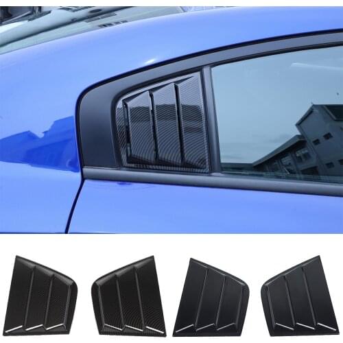 ABS Car Stickers for Dodge Charger 2015-2021 Rear Side Window Louvers Air Vent Scoop Shades Decoration Cover Trim Accessories