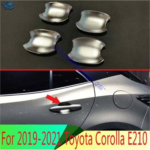 For 2019 Toyota Corolla E210 Sport Hatch Hatchback Auris ABS Chrome Door Handle Bowl Cover Cup Cavity Trim Insert Catch Molding