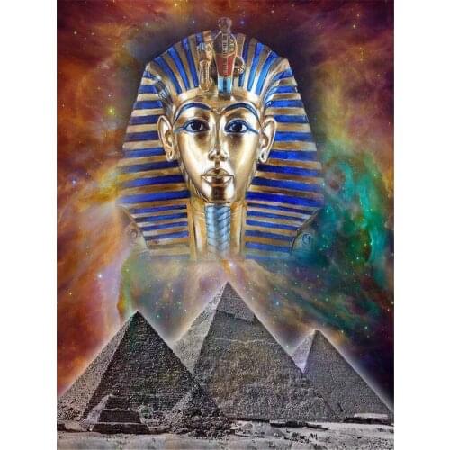 Egypt Cat Animal DIY Cross Stitch 11CT Embroidery Kits Needlework Craft Set Cotton Thread Printed Canvas Home Wholesale