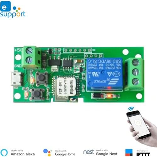 EweLink smart USB 5V DIY 1 Channel Jog Inching Self-locking WIFI Wireless Smart Home Switch Remote Control with Amazon Alexa